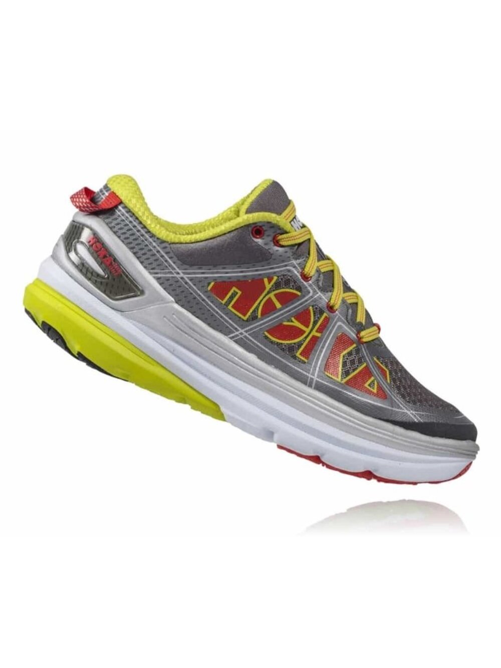 Hoka CONSTANT 2 Athletic Running Shoes Grey Yellow Women 9.5 Lightweight Cushion